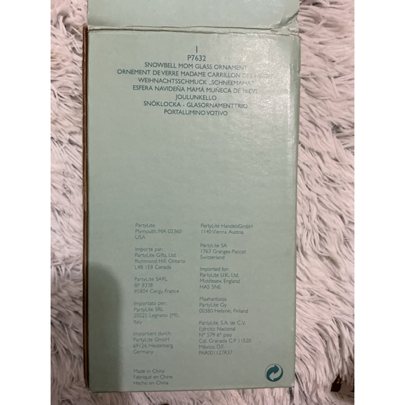 PartyLite Snowbell Mom Glass Ornament NIB – Collectible Holiday Snowman - Picture 7 of 10